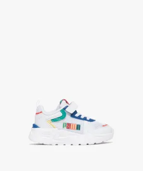 baskets garcon en mesh et a scratch avec semelle epaisse - puma blanc baskets