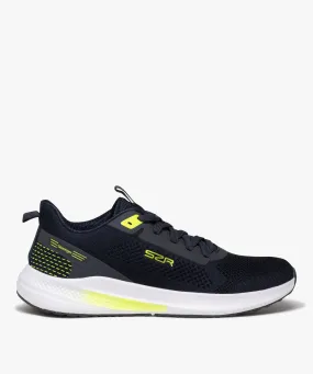 baskets homme unies a lacets dessus en mesh avec details fluo - slazenger bleu chine baskets et tennis