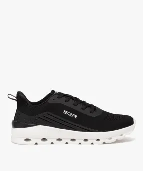 baskets homme unies en mesh a semelle ajouree - slazenger noir standard baskets et tennis