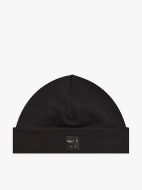 bonnet Ben en molleton de coton noir