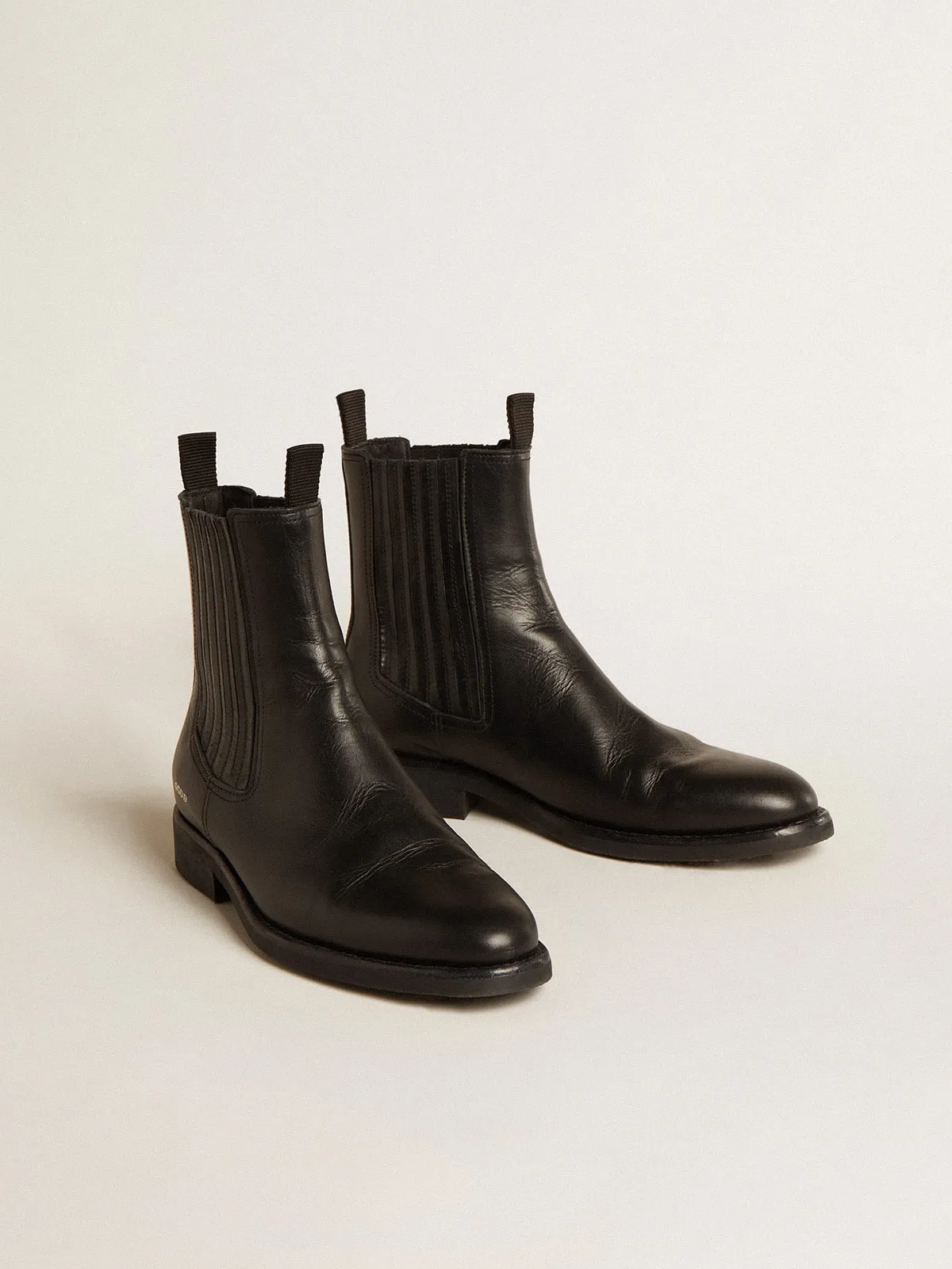 Bottines Chelsea pour homme en cuir noir | Golden Goose