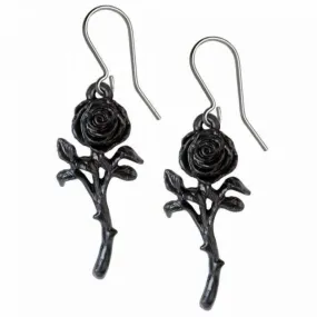Boucles d'Oreilles 'The Romance of the Black Rose'