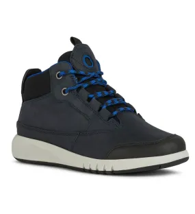 chaussures a lacets -  - junior garcon - Nubuck - Bleu - Geox