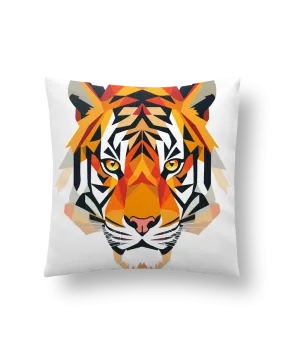 Coussin Tigre stylisé, Géométrique par KronoArt