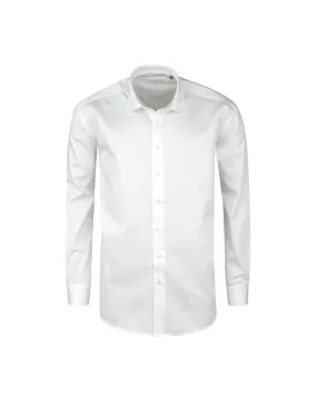 J.Ordell Chemise en twill grande taille en coton blanche - Size-factory