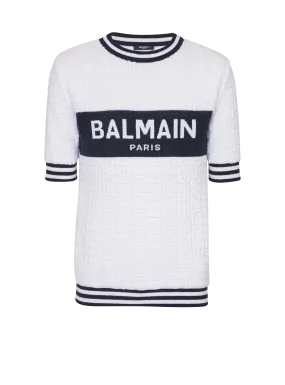 T-shirt à manches courtes en maille monogramme